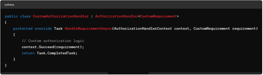 Custom Authorization in .NET Core 6